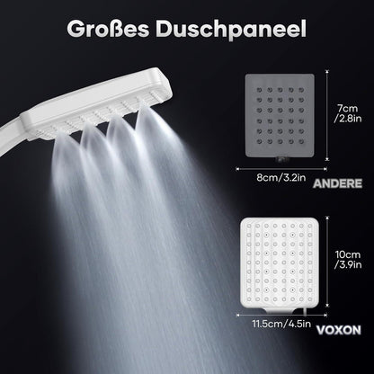 Regendusche Duschkopf mit 6 Strahlarten & Hochdruck