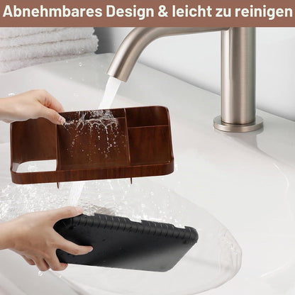 Zahnbürstenhalter Badezimmer Organizer mit 7 Slots – Braun
