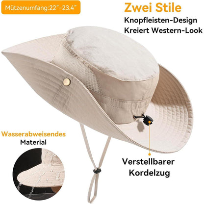 Faltbarer Sonnenhut Damen & Herren UV-Schutz 50 – Khaki