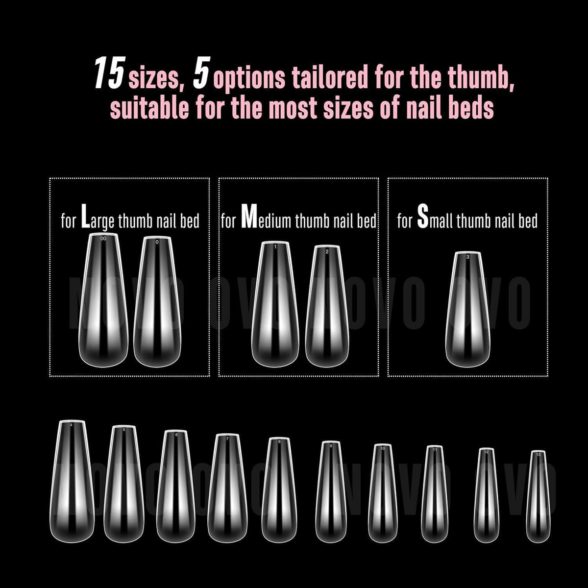 Extra dicke Coffin Nails L Natural – 450 Stück für perfekte Passform