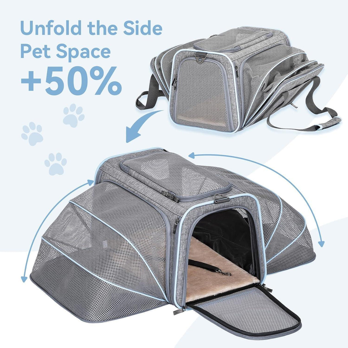 Faltbare Transporttasche Katze & Hund – Komfort & Sicherheit