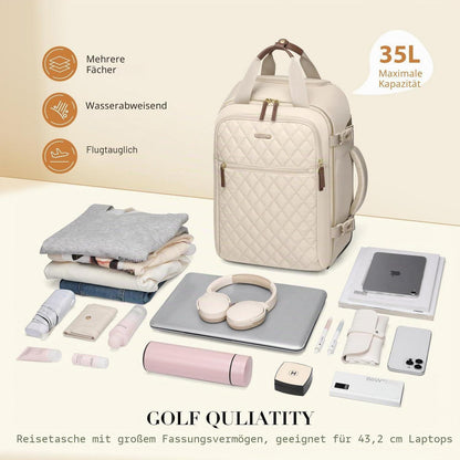 Reiserucksack mit Rollen | 17 Zoll Laptop Rucksack Handgepäck