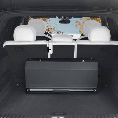 Leder Kofferraum Organizer mit Deckel – 68x29x31cm Schwarz
