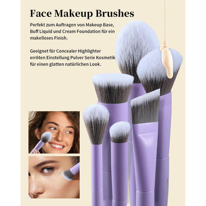 15-teiliges Make-up Pinselset mit Silberionen-Borsten