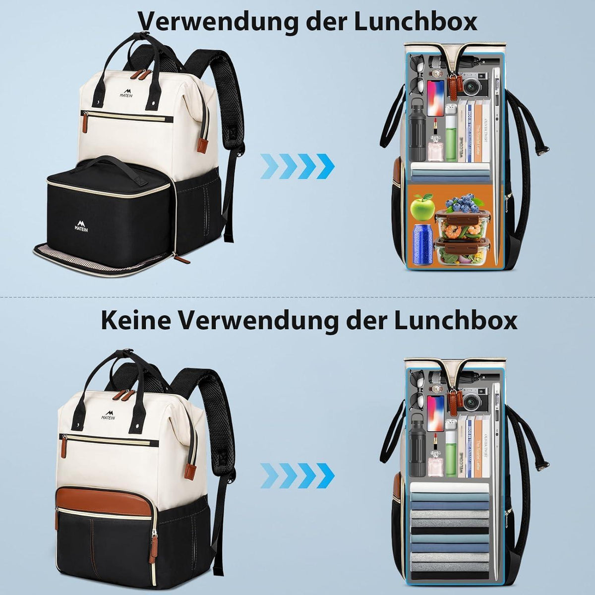 Laptop Rucksack Damen 15,6 Zoll mit Kühlfach – Wasserdicht & Anti-Diebstahl