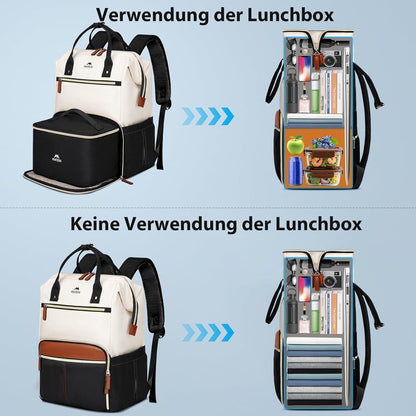 Laptop Rucksack Damen 15,6 Zoll mit Kühlfach – Wasserdicht & Anti-Diebstahl