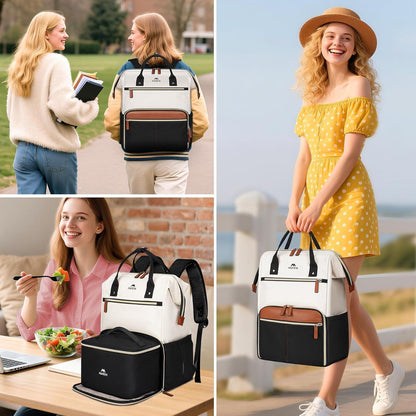 Laptop Rucksack Damen 15,6 Zoll mit Kühlfach – Wasserdicht & Anti-Diebstahl