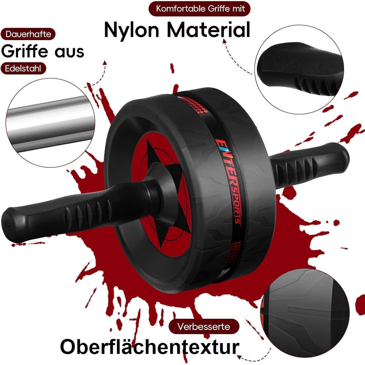 Bauchroller mit Kniepolster für effektives Bauchmuskeltraining