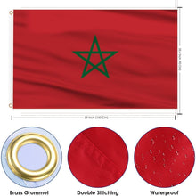 Marokko Flagge 150x90cm – Nationalflagge mit Ösen