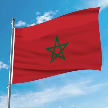 Marokko Flagge 150x90cm – Nationalflagge mit Ösen