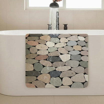 Rutschfeste Duschmatte 80x150 cm - Steinmuster & Komfort