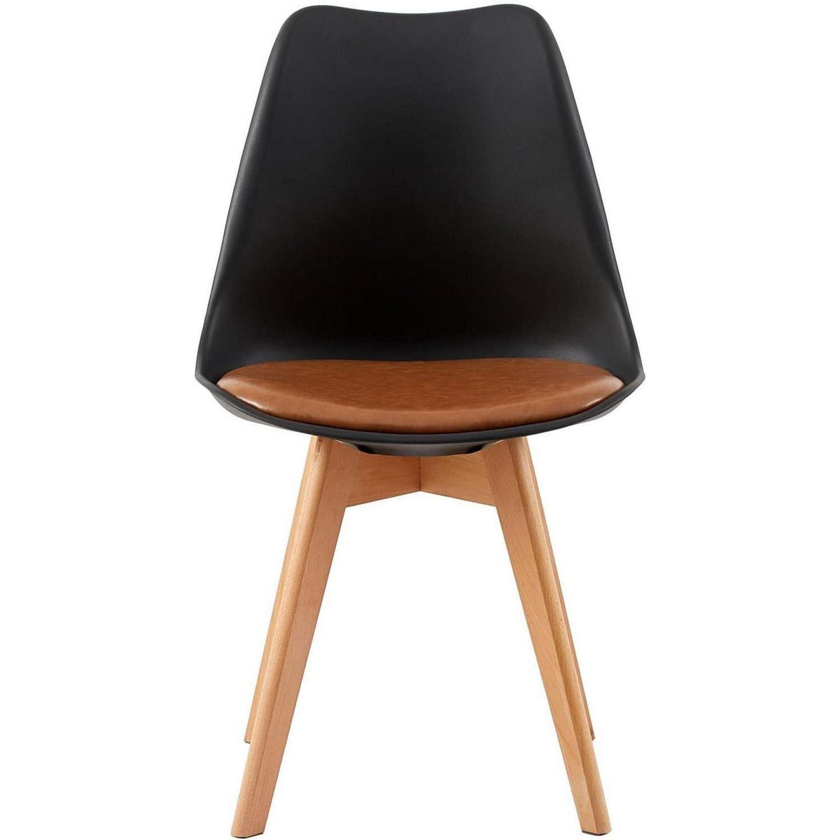 8 Esszimmerstühle skandinavisch, schwarz & braun