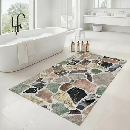 Rutschfeste Duschmatte Steinoptik 110x150 cm – Zuschneidbar & Komfortabel