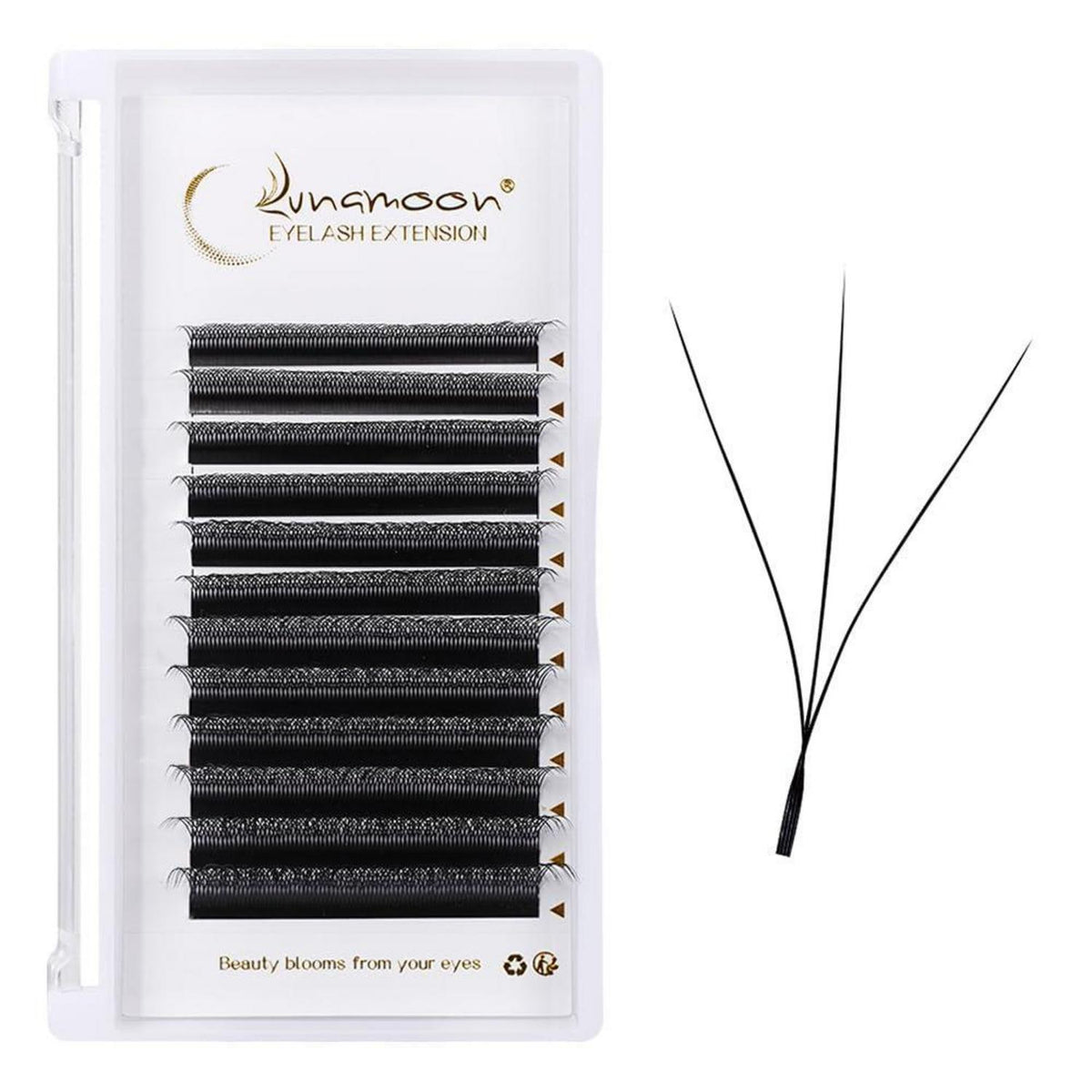 3D Volumen Wimpern Extension 14mm – Vorgefächert & Zeitsparend