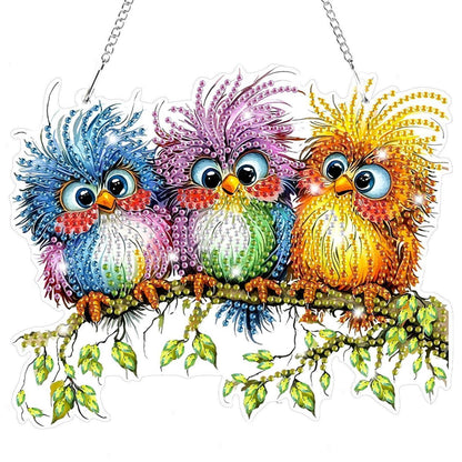 5D Diamond Painting Vogel Anhänger - Bastelset für Erwachsene & Kinder