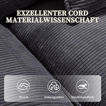 Modernes 2-Sitzer Polstersofa Dunkel Grau mit Komfort Armlehnen