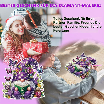 Diamantmalerei Anhänger Gnome – DIY Fensterbild für Erwachsene & Kinder