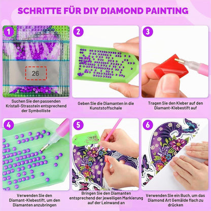 Diamantmalerei Anhänger Gnome – DIY Fensterbild für Erwachsene & Kinder