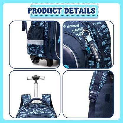 Rollrucksack Set für Kinder – Minzgrün, 6-8 Jahre