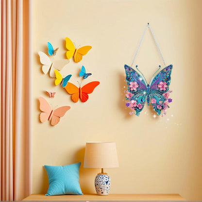 Diamond Painting Schmetterling Weihnachten – Fensterbild DIY Bausatz