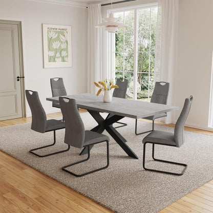 Ausziehbarer Esstisch mit 6 Stühlen – Modernes Esszimmer Set