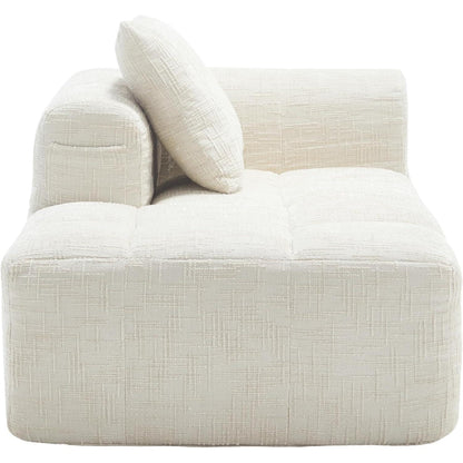 Modernes 1-Sitzer Sofa mit Chaise Lounge & Kissen (Beige A)