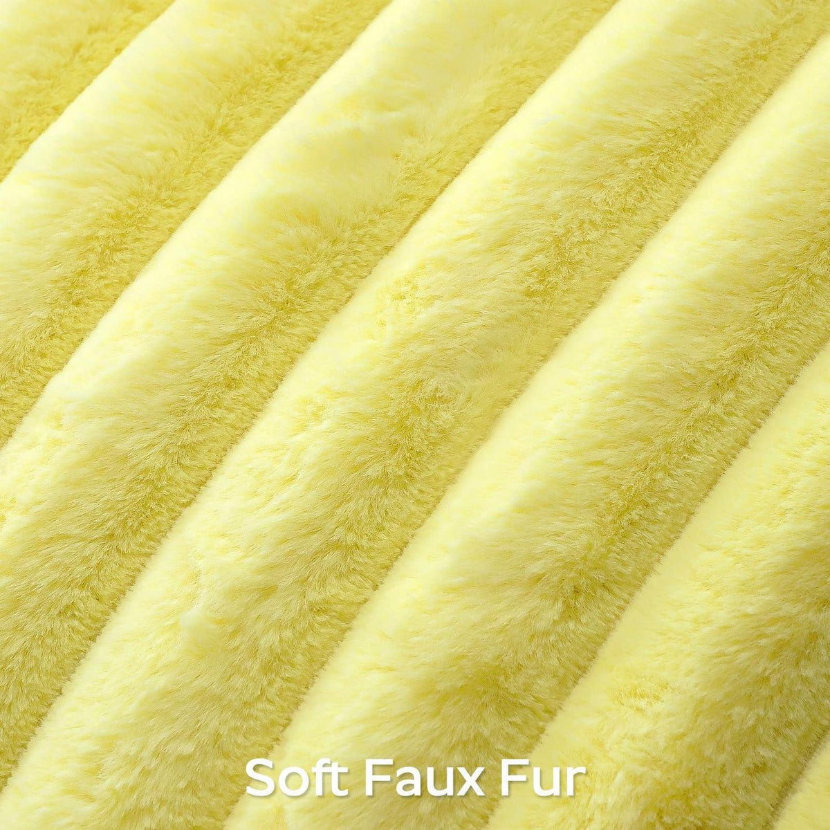 Flauschiger Samt Kissenbezug Gelb 40x40 cm
