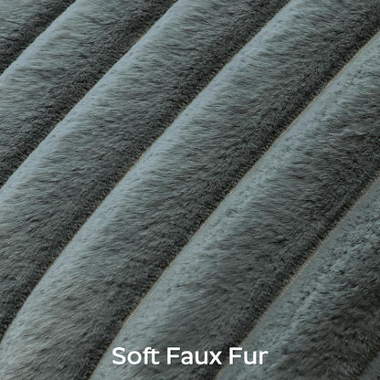 Flauschiger Samt Kissenbezug 60x60 Grau