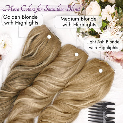 Blond Wellige Clip-In Haarverlängerung 50cm – Voller Kopf