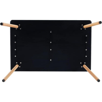 Esszimmergruppe Schwarz: Esstisch 110cm + 6 Stühle