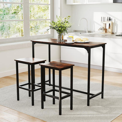 RELAX4LIFE Bartisch-Set mit Barhockern – Industrie-Design