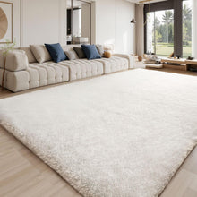 Grauer Hochflor Teppich 240x340 – Flauschiger Wohnzimmerteppich Waschbar