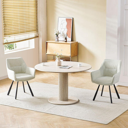 Drehbare Esszimmerstühle Set 4er – Beige, Ergonomisch & Komfortabel