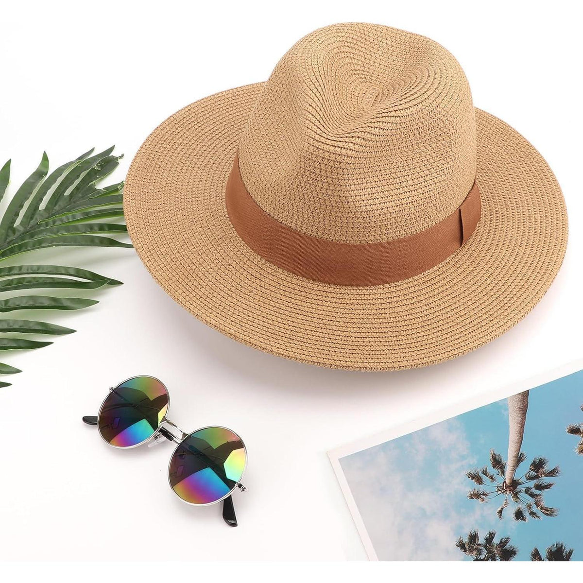 Damen Panama Hut mit breiter Krempe – Strohhut für Sommer & Strand