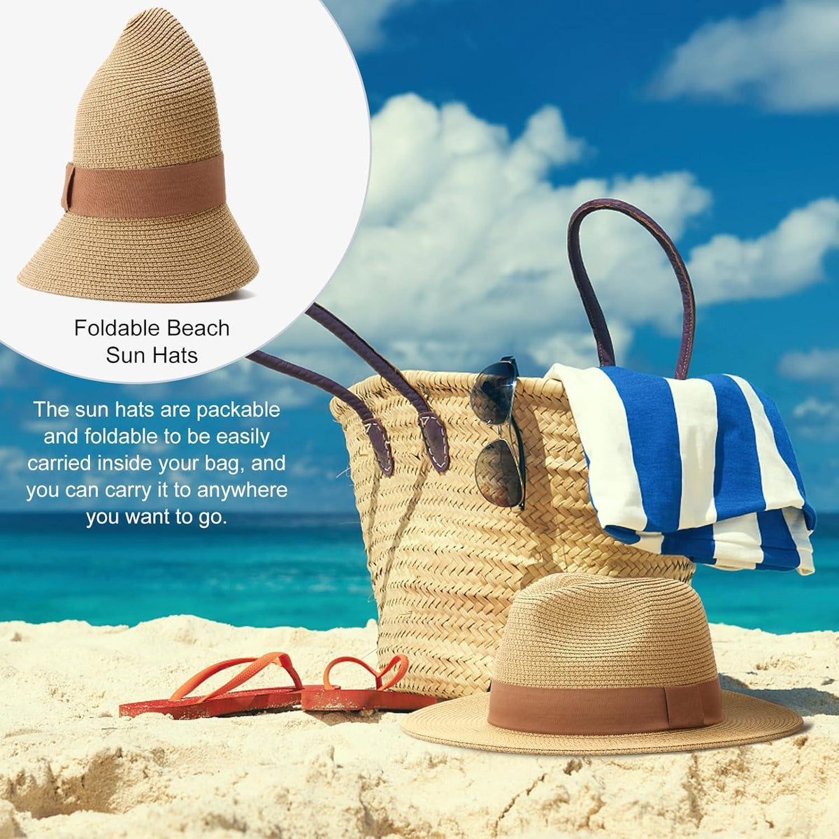 Damen Panama Hut mit breiter Krempe – Strohhut für Sommer & Strand