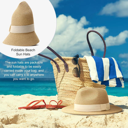 Damen Panama Hut mit breiter Krempe – Strohhut für Sommer & Strand