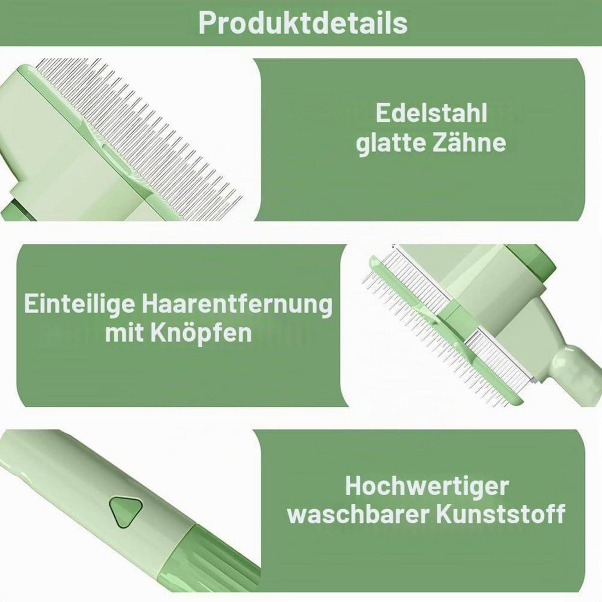 2x Selbstreinigender Flohkamm für Katzen & Hunde