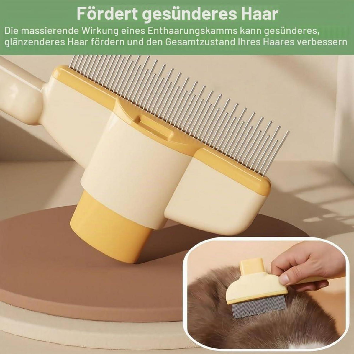 2x Selbstreinigender Flohkamm für Katzen & Hunde