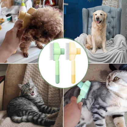 2x Selbstreinigender Flohkamm für Katzen & Hunde