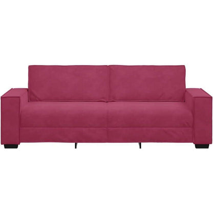 3-Sitzer Sofa Weinrot – Modernes Polstersofa 220 cm