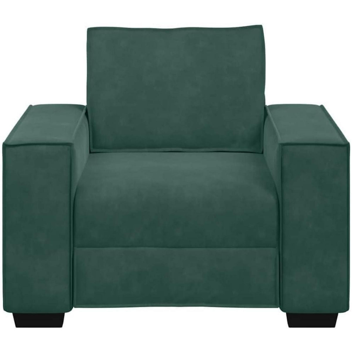 Dunkelgrüner Stoff-Sessel für Wohnzimmer & Schlafzimmer
