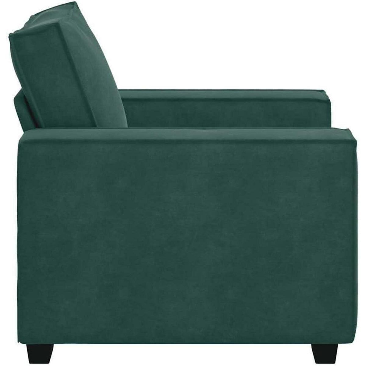 Dunkelgrüner Stoff-Sessel für Wohnzimmer & Schlafzimmer
