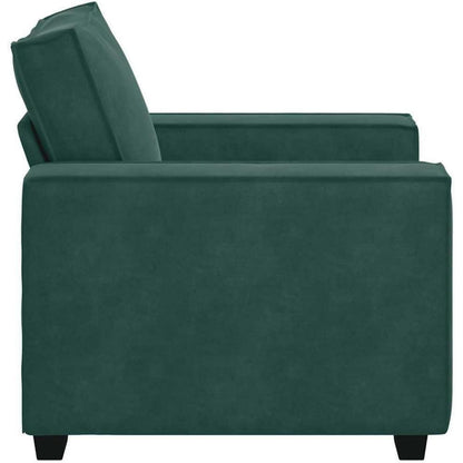 Dunkelgrüner Stoff-Sessel für Wohnzimmer & Schlafzimmer