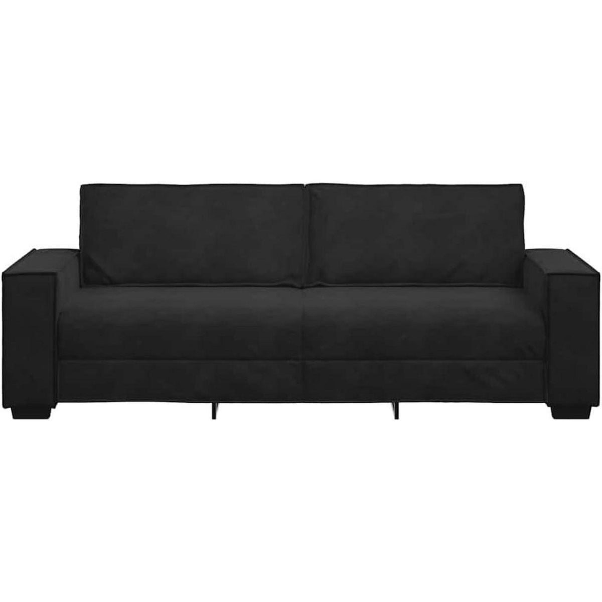 3-Sitzer Sofa Schwarz 220 cm – Modernes Polster Sofa
