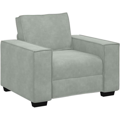 Hellgrauer Sessel – Wohnzimmer, Schlafzimmer & Leseecke