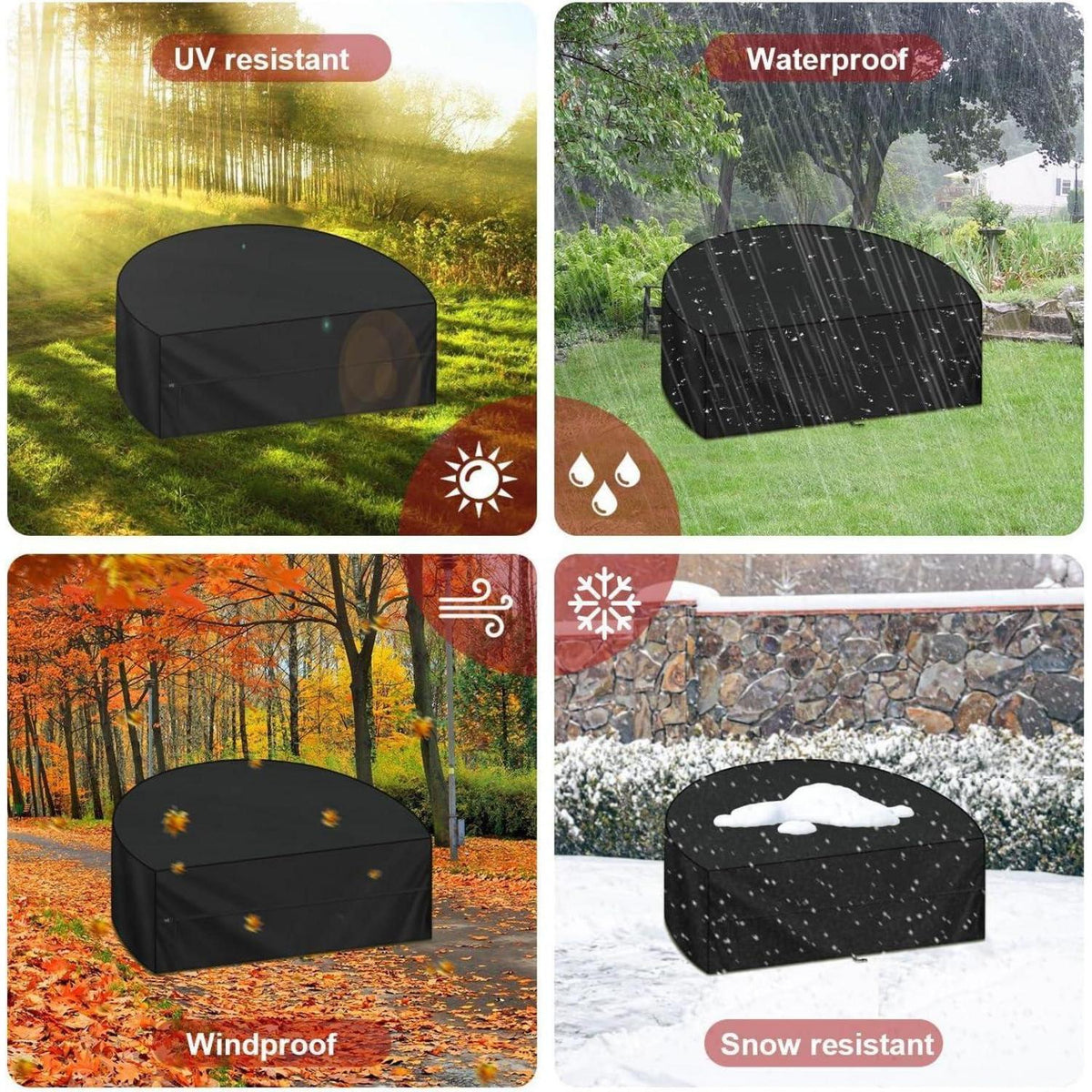 Sonneninsel Abdeckung 205x110x80cm – Wasserdicht & Windfest