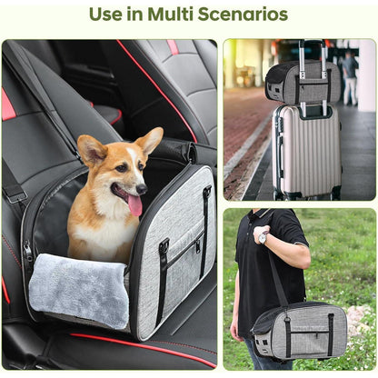 Hunde Autositz für Kleine Hunde – Sicher & Bequem für Mittelkonsole