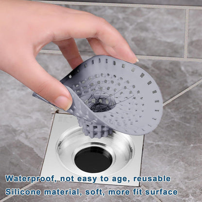 Abflusssieb 2er-Set - Silikon Haarsieb für Dusche & Badewanne
