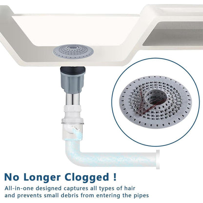 Abflusssieb 2er-Set - Silikon Haarsieb für Dusche & Badewanne