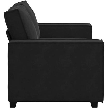 2-Sitzer Sofa Schwarz – Modernes Mini Sofa 120cm
